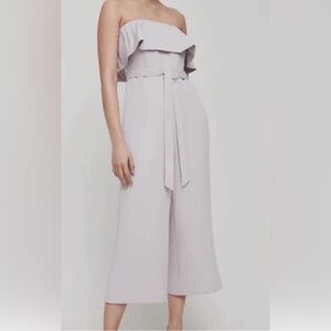 NWT Aritzia Babaton Lavender Jumpsuit with Wide-Leg Silhouette and Ruffle Sz 6